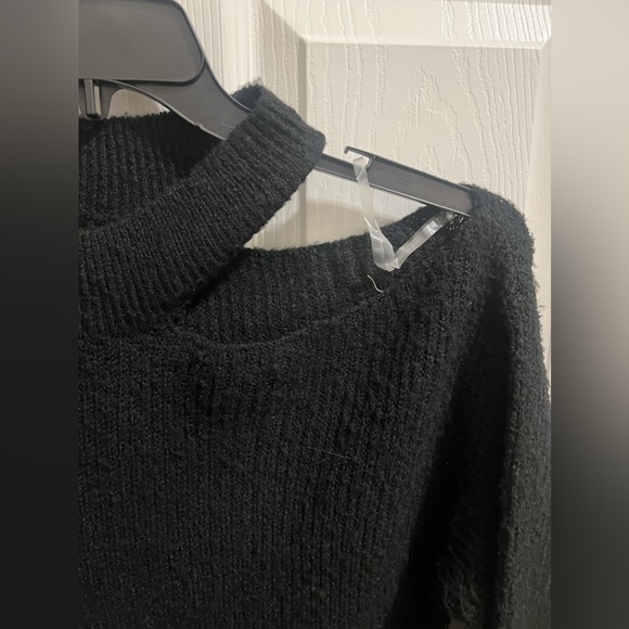 StitchDrop Black Above Keyboard Knit Sweater Dress Size Large NWT - Picture 8 of 16